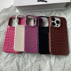 New Crocodile Pattern Hard Phone Case for IPhone 16pro 15promax 14pro 13 12 11 XR Anti Drop Protective Cover