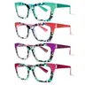 ZOECENT Women's Blue Light Blocking Reading Glasses Comfortable Spring Hinges for Computer Browsing 4pack