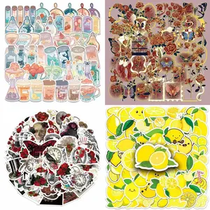 24.0-Sticker and Paper Material Pack for Junk Journaling, Scrapbooking, and Mixed Crafts
