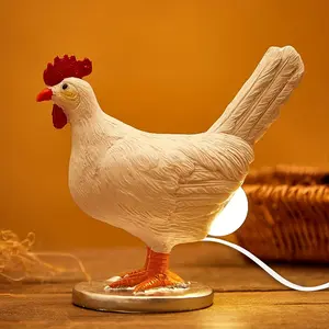 Laying Hen Night Light, Table Lamp, Desk Lamp, Decorative Lamp, Simulated White Laying Hen USB Light