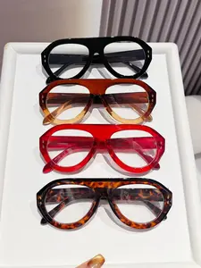 4 Pcs Women's Large Frame Plain Glasses, Basic Square Frame Fashion Eyewear, Unisex Daily Wear, Perfect for Students