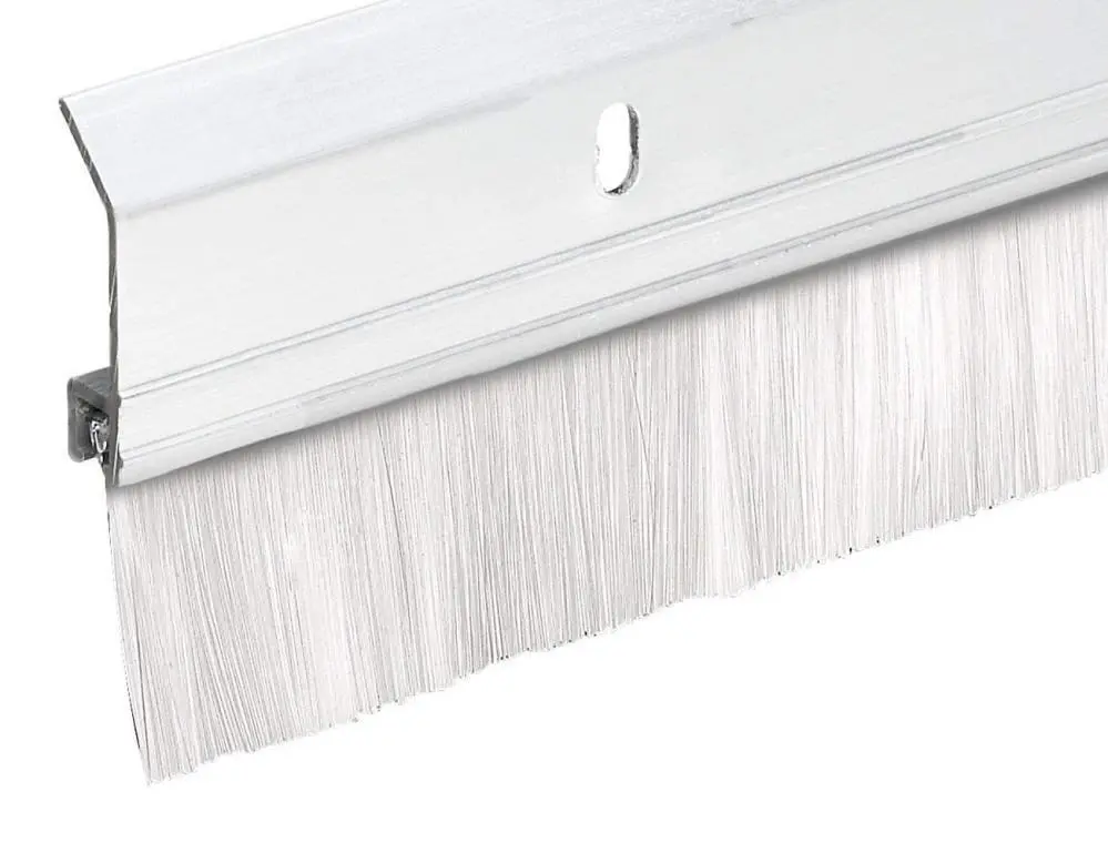 Aluminum & Brush Door Sweep, 2-Piece Set, 36 in. Extra-Long Home Care Broom Accessory, Two Piece Set