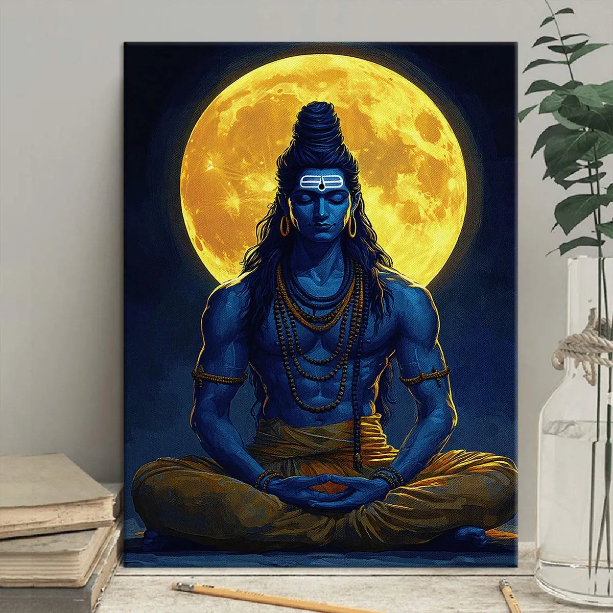 Shiva Painting, Modern Art Decoration, Living Room Bedroom Decoration, Hallway Office Mural, Kitchen, Home Poster, Religious Home Decor, Ideal Gift, Ornaments