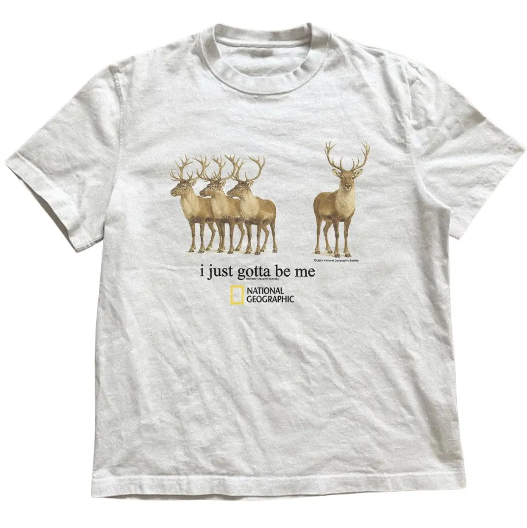 Deers “it just gotta be me” T-Shirt, Animal Tee, Gifts Shirt, Unisex Vintage Graphic Tees Gothic Grunge Y2k Emo Scene Amity Affliction Style Clothes Men Women Streetwear