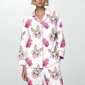 Pepper Bow Pajamas, Pepper Pajamas Pants, Soda Lover Pajamas, Gift For Her, Pepper Gift, Pajamas For Party, Pj Sets For Women, Pink Pepper Bunny