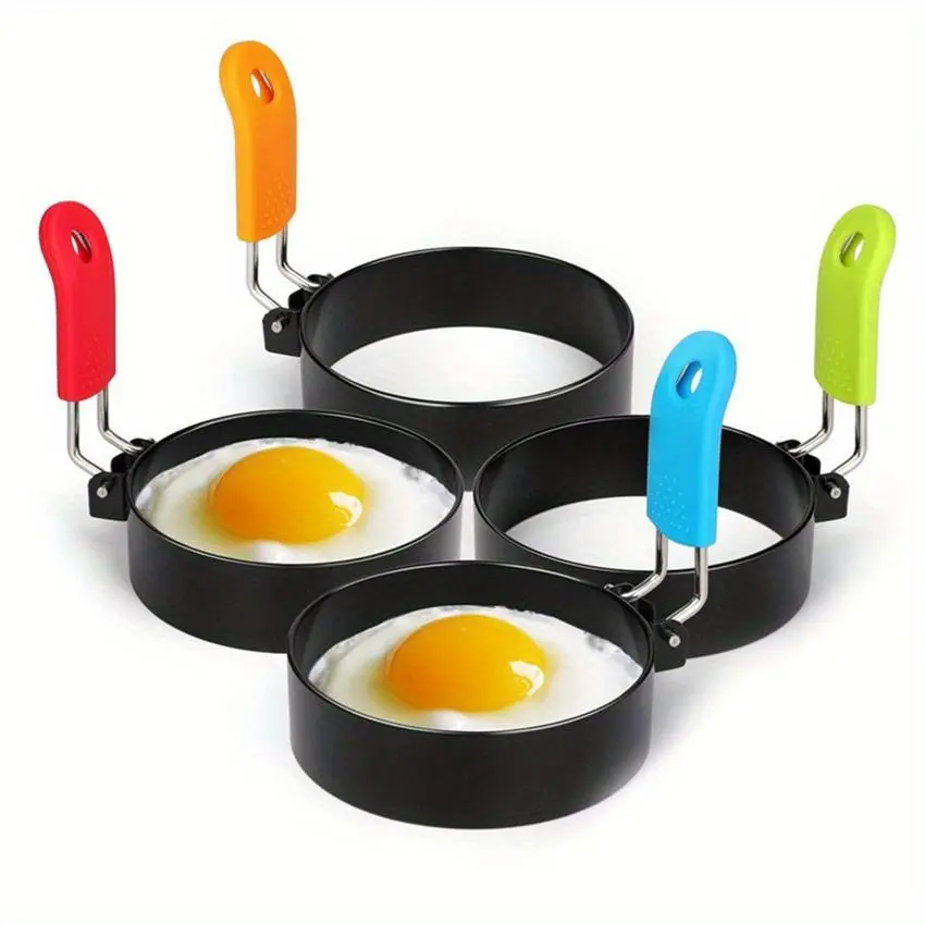 1pc Non-Stick Omelet Egg Ring Portable - Perfect for Camping Indoor Breakfast Sandwiches Burger & More!