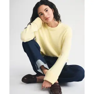 Abercrombie & Fitch The A&F Madeline Merino Wool-Blend Crew Sweater Abercrombie & Fitch The A&F Madeline Merino Wool-Blend Crew Sweater