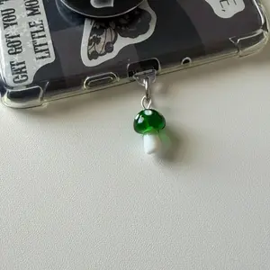 Dust Plug Mushroom Charm Green for USB-C Devices