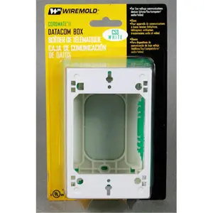 212 MAIN Wiremold C53 Data Communication Box - Wall Mount Electrical Receptacles, Pack of 5, C53 Model