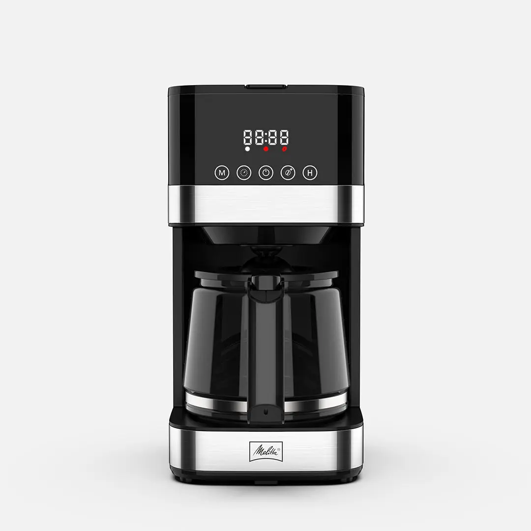 Aroma Tocco™ 10-Cup Compact Drip Coffee Maker w/ Glass Carafe | Touch Control Display (MCM009PULBK0)