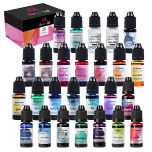 18/26/48 Colors High Concentrated Alcohol Ink Set, Each 0.35oz Epoxy Resin Concentrated Ink Set for Tumblers, Alcohol Resin Dye for Art- LET'S RESIN