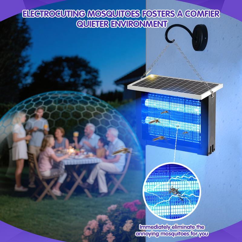 Solar Bug Mosquito Zapper Outdoor, IPX5 Waterproof Ground Insertion Multifunction Type UV Mosquito Killer Electronic Lamp , Modern Household Appliances for Garden, Backyard, Farm Solar Bug Mosquito Zapper Outdoor, IPX5 Waterproof Ground Insertion Multifunction Type UV Mosquito Killer Electronic Lamp , Modern Household Appliances for Garden, Backyard, Farm