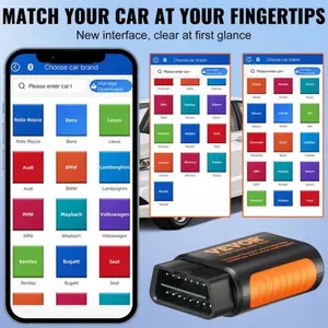 VEVOR Bluetooth 5.0 OBD2 Scanner, Wireless OBD|I Scanner Diagnostic Tool, Full System Car Read Code Reader APP For IOS & Android Devices, Auto Scanner For OBDIl 1996+ Vehicles