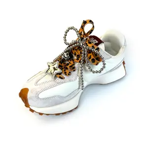 Dolcevi Silver Roar Shoe Decor - Stylish Leopard and Star Accessories for Sneakers - Footwear