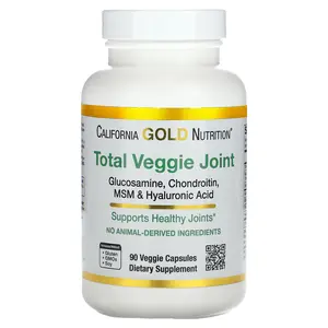 California Gold Nutrition Total Veggie Joint Support Formula with Glucosamine, Chondroitin, MSM, and Hyaluronic Acid, 90 Veggie Capsules