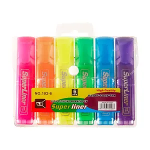 Highlighter Pen Set, 4/6 Counts Multifunctional Highlighter Pen, Large Capacity Color Underline Marker Pen for Handwriting & Document Marking, Office Stationery Supplies