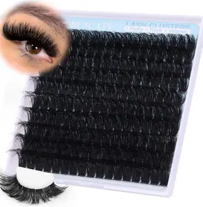 Fluffy Lash Clusters Long Eyelash Clusters, 180D Thick Cluster Eyelash Extensions 14-20mm Individual Lashes Look Like Lash Extension 170pcs Dramatic Eyelashes DIY Volume Lashes Strip