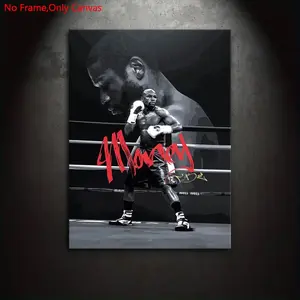 1 piece/set of frameless canvas painting print poster, classic realistic art, Unframed Art Print, money Floyd Mayweather, perfect gift for boxing sports fans, ideal gift for bedroom, living room, kitchen, dormitory, wall decoration, room decoration