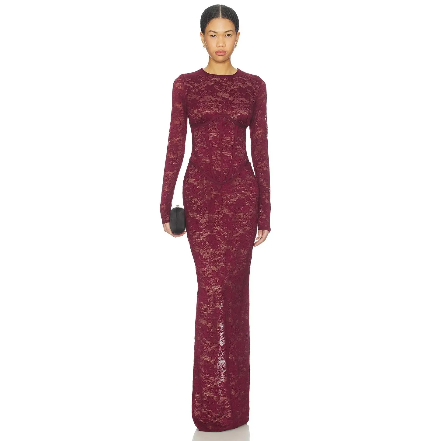 NBD Saba Gown in Oxblood