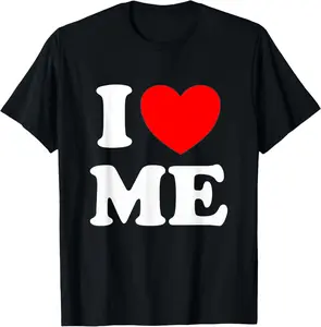 I Love Me Myself And I Funny T-Shirt Vintage Trendy Casual Short Sleeve T-shirt , Ladies Summer Outfit,100%cotton Top Womenswear Black Everyday