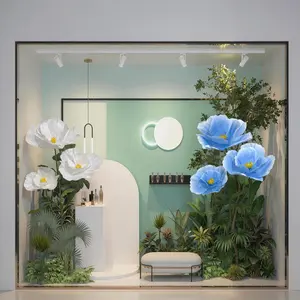 Artificial poppy flowers, requiring no maintenance, suitable for both indoor and outdoor use, realistically designed, these artificial flowers are an ideal choice for home gardens, indoor wedding parties, and store decorations.