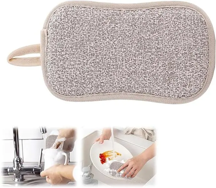 5pcs double-sided steel wire dishwashing cloths, suitable for various home scenarios, can be used for washing dishes, wiping pots and other purposes (random color).