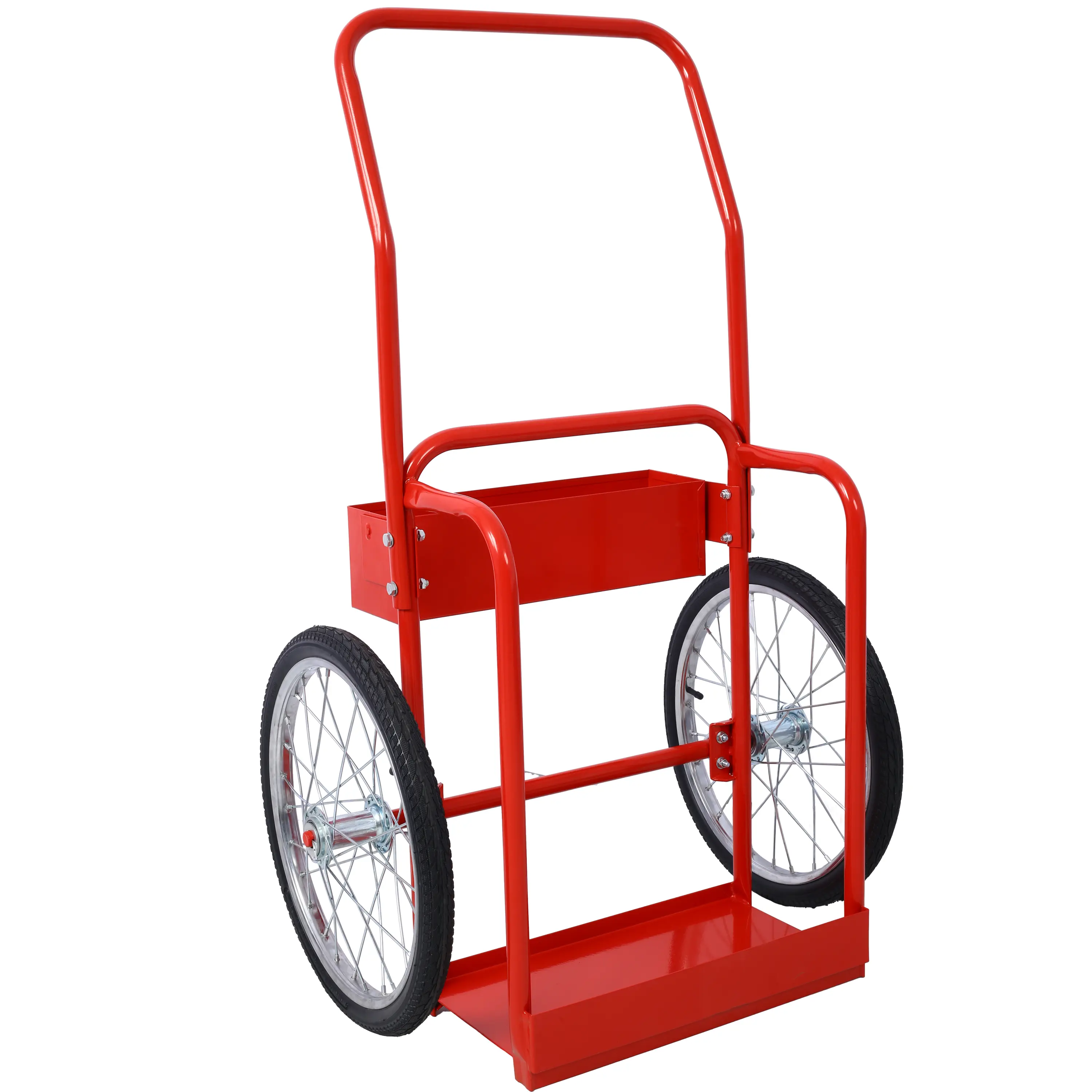 Hardware Tools Large Dual Oxygen Tank Cart Dolly Double Cylinder Cart, 20"  pneumatic Wheels Includes two fastening belts