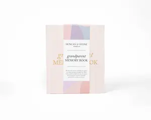 Duncan & Stone Grandparents Book by Duncan & Stone Ivory 72 Pages Memory Journal for Grandpa & Grandma Ideal Gift for Legacy Memories Linen Bound Hard Cover with Gold Embossed Title and Spine