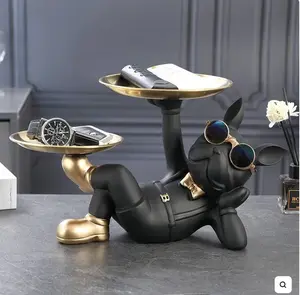 French Bulldog Resin Storage Ornament Decor and Gift