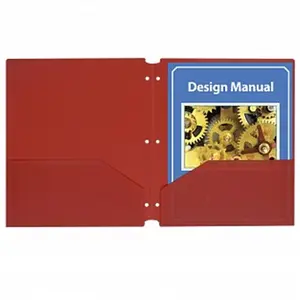 C-Line Products 32934 Two-Pocket Heavyweight Poly Portfolio Folder- Red - Box - 25