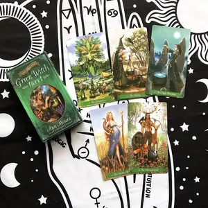 Witch Tarot Cards Deck, Green Witch, 78 Unique Cards, Simple Style, Perfect for All Tarot Enthusiasts, Daily Use & Relaxation