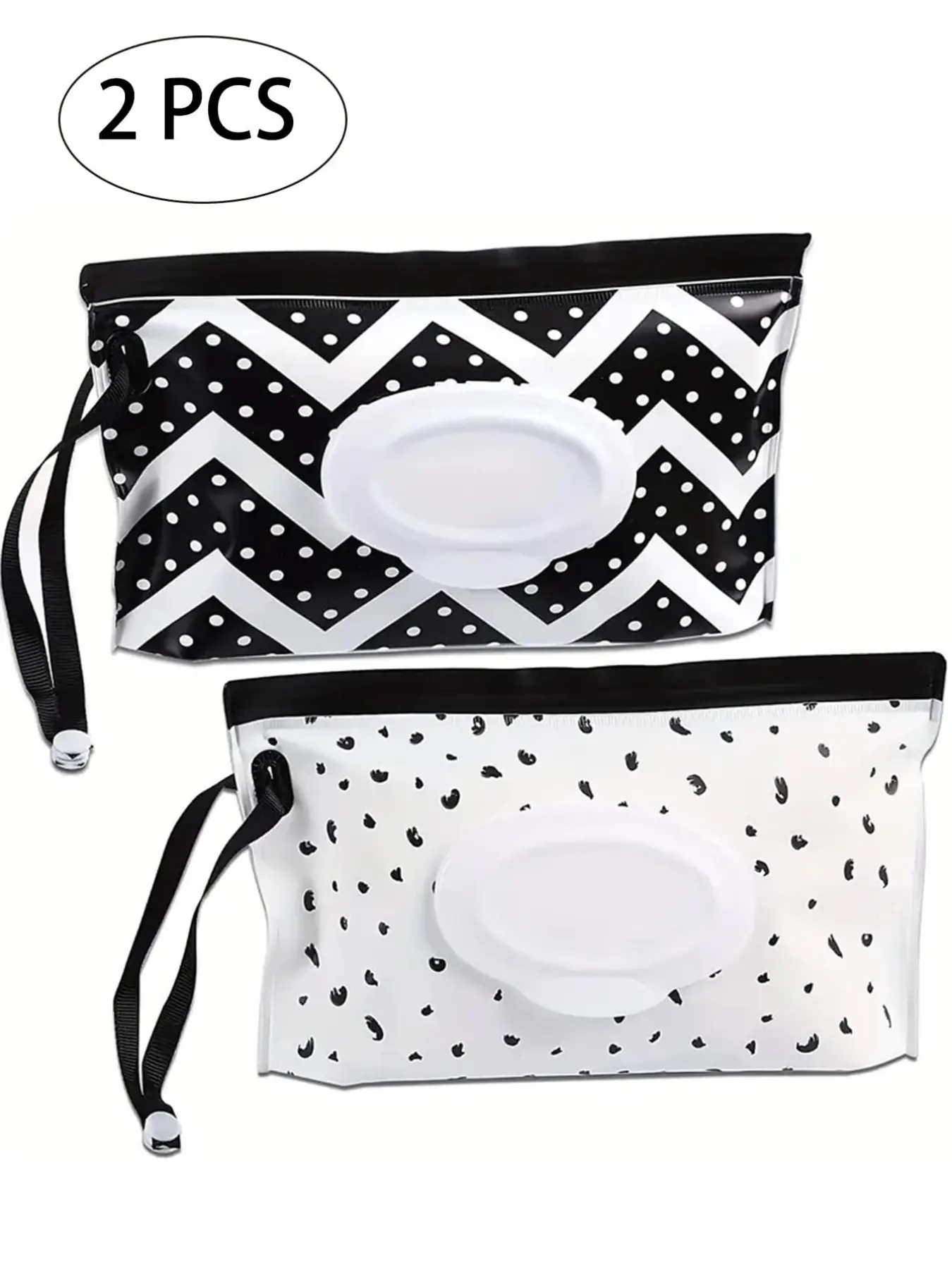 2-Pack Reusable Portable Wet Wipes Box, Travel Wet Wipe Dispenser Container, Compact Wet Wipe Holder for On-The-Go Use
