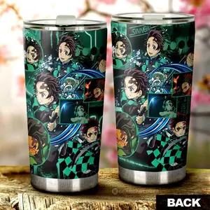 [SALE UP TO 39%] Tanjiro Kamado Demon Slayer Tumbler, Kimetsu No Yaiba Infinity Castle Stainless Steel Cup, Anime Travel Mug for Otaku Fans, Hot Cold Drinkware For Anime Fans, Vintage Manga Art Gift, Japanese Cartoon Coffee Cup for Collectors