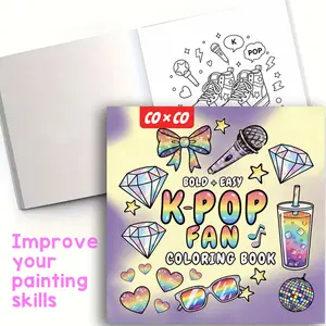 Bold Easy Line Drawing Activity Book, Music Themed Pattern Colouring Pages for Relaxing Creative Drawing Practice