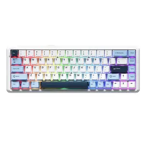 AJAZZ AK680 MAX Wired Mechanical Keyboard, 3-mode Magnetic Axis Mechanical Keyboard, Rechargeable RGB Lighting Keyboard with 3000mAh