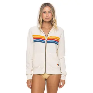 5 STRIPE HOODIE - VINTAGE WHITE