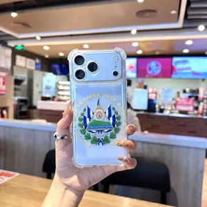 El Salvador Flag Clear Shockproof Air Cushion For iPhone 17 Pro Max 16 Plus 15 Pro 14 13 12 11 X XS Max For Samsung Galaxy A14 A15 A16 A24 A25 A34 A53 A54 A03 A04 A05 A06 For Moto G30 G52 G54 G84 Phone Case, Corner Bumper Protective  #YGSJFSTMTKK GH1