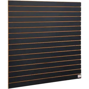 summervibes Heavy Duty Slatwall Panels, 4ft x 2ft Black 24Hx48L Garage Wall Organizer (Set of 2 Panels), for Retail Store and Garage Craft Storage, Two Panels