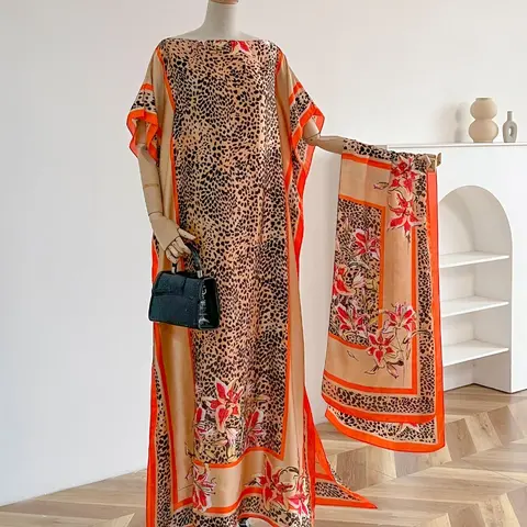 Women's Leopard Print Long Scarf & Clutch Bag, Fashionable Soft Comfortable & Clutch Bag, Casual Versatile Scarf Set for Women, Trendy Shawl