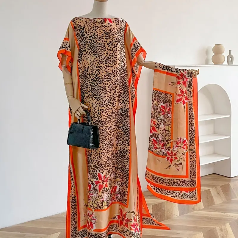 Women's Leopard Print Long Scarf & Clutch Bag, Fashionable Soft Comfortable & Clutch Bag, Casual Versatile Scarf Set for Women, Trendy Shawl