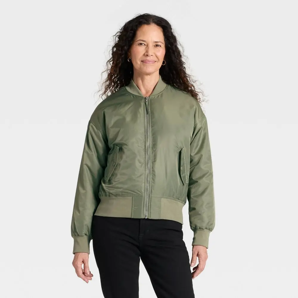 Women's Satin Bomber Jacket - Universal