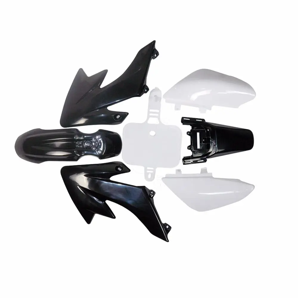 7pcs Motorcycle Plastics Fender Fairing kit Body Panel for CRF50 XR50 SSR SDG Coolster Taotao Baja 110cc 125cc Dirt Pit Bike Fender Tank Shrouds Mud Plates Number Plates