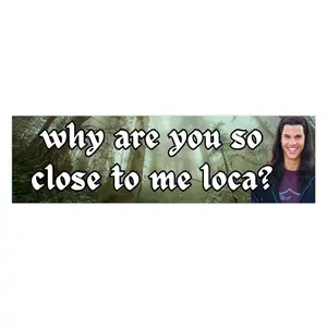 Why Are You So Close to Me Loca? Bumper Sticker & Magnet Funny Meme Car Sticker Waterproof Durable Quality