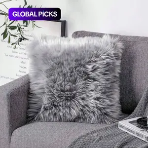 Valentine's Day Faux Wool Plush Pillow Cover, Soft Furry Cushion, Soft Comfortable Non-Shedding, Washable Foldable Detachable, Living Room Bedroom Decor #GLOBAL PICKS