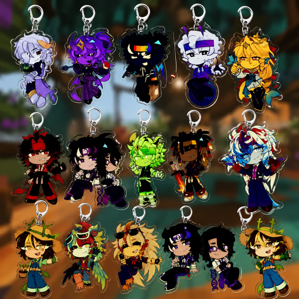 [UU] Unstable Universe Keychain - Unstable SMP Manepear, Jaden_MAN, Squiddo, Clownpierce, Ashswag, JumperWho, Nufuli, Leowook, Rejoice, LettuceK, Loppezz Acrylic Keychain - Cute Character Keyring, Acrylic Fan Charm for Backpack, Bag & Collectors