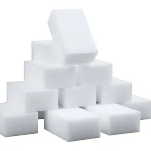 100 Pack Magic Sponge Eraser Extra Thick and Long Lasting Melamine Cleaning Sponges in Bulk Multi Surface Power Scrubber Foam Cleaning Pads for Bathtub Floor Baseboard Bathroom Wall Cleaner
