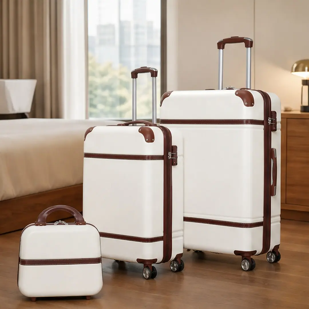 ARCH Unisex 3-Piece Travel Luggage Set - 20-in & 24-in Spinner Suitcases, Cosmetic Case Bundle, Lightweight ABS Hardside, TSA Approved Combination Padlock, 360° Spinner Wheels, Expandable, Green, 13.20 lb