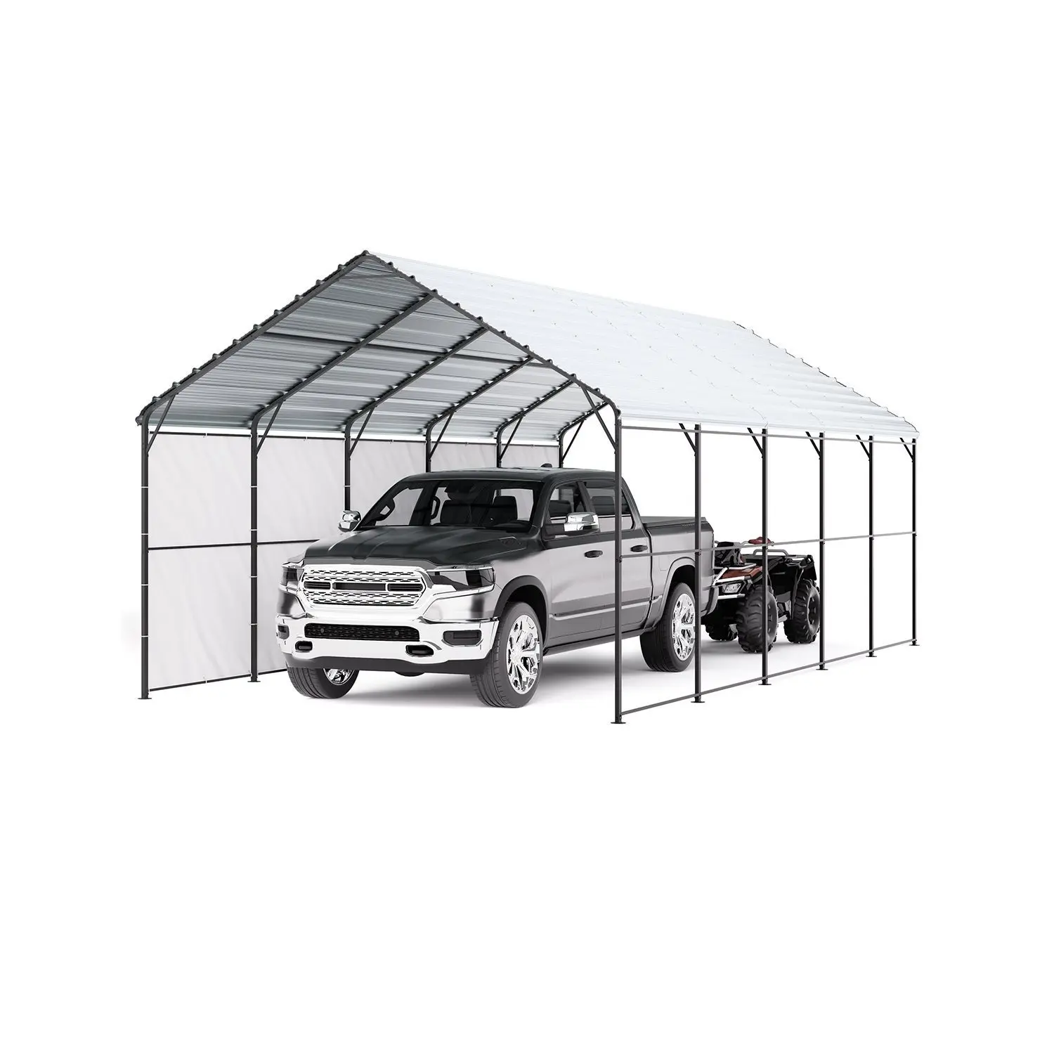 VEVOR Heavy Duty Metal Carport 13 x 26 ft / 20 x 20 ft / 20 x 24 ft Car Shelter Garage for Boats Trucks