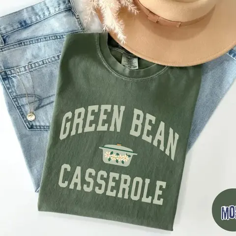 Comfort Colors Green Bean Casserole Shirt , Funny Thanksgiving Shirt ,Holiday Cooking Humor Tee, Turkey Day Outfit,Food Gift Tee, Fall Dinner Graphic Shirt