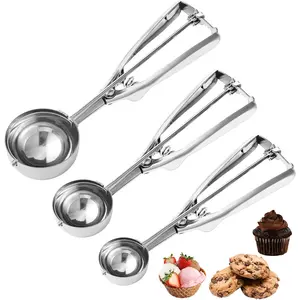 Cookie Dough Scoops for Baking 1 Tbsp,2 Tbsp,3 Ice Cream Scooper with Trigger Release for